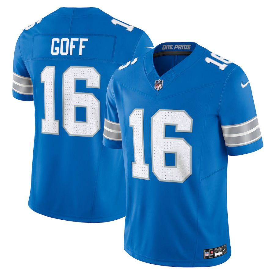 Men Detroit Lions #16 Jared Goff Nike Blue Vapor F.U.S.E. Limited NFL Jersey->->NFL Jersey